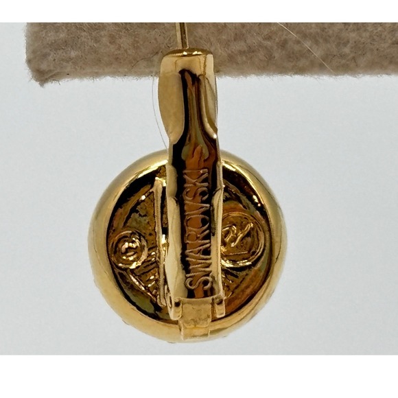 Vintage Swarovski Crystal Ball Leverback Earrings Valentine jewelry gift - Picture 10 of 14